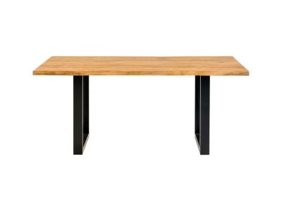 Table rectangulaire EMMA chêne massif/noire