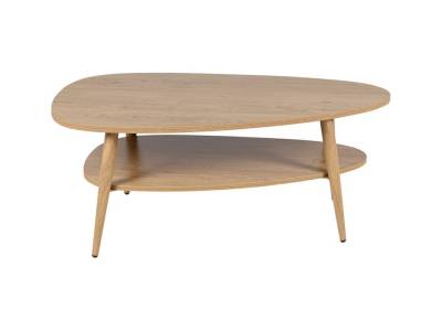 Table basse ovale COLUMBUS imitation chêne L.101 x...